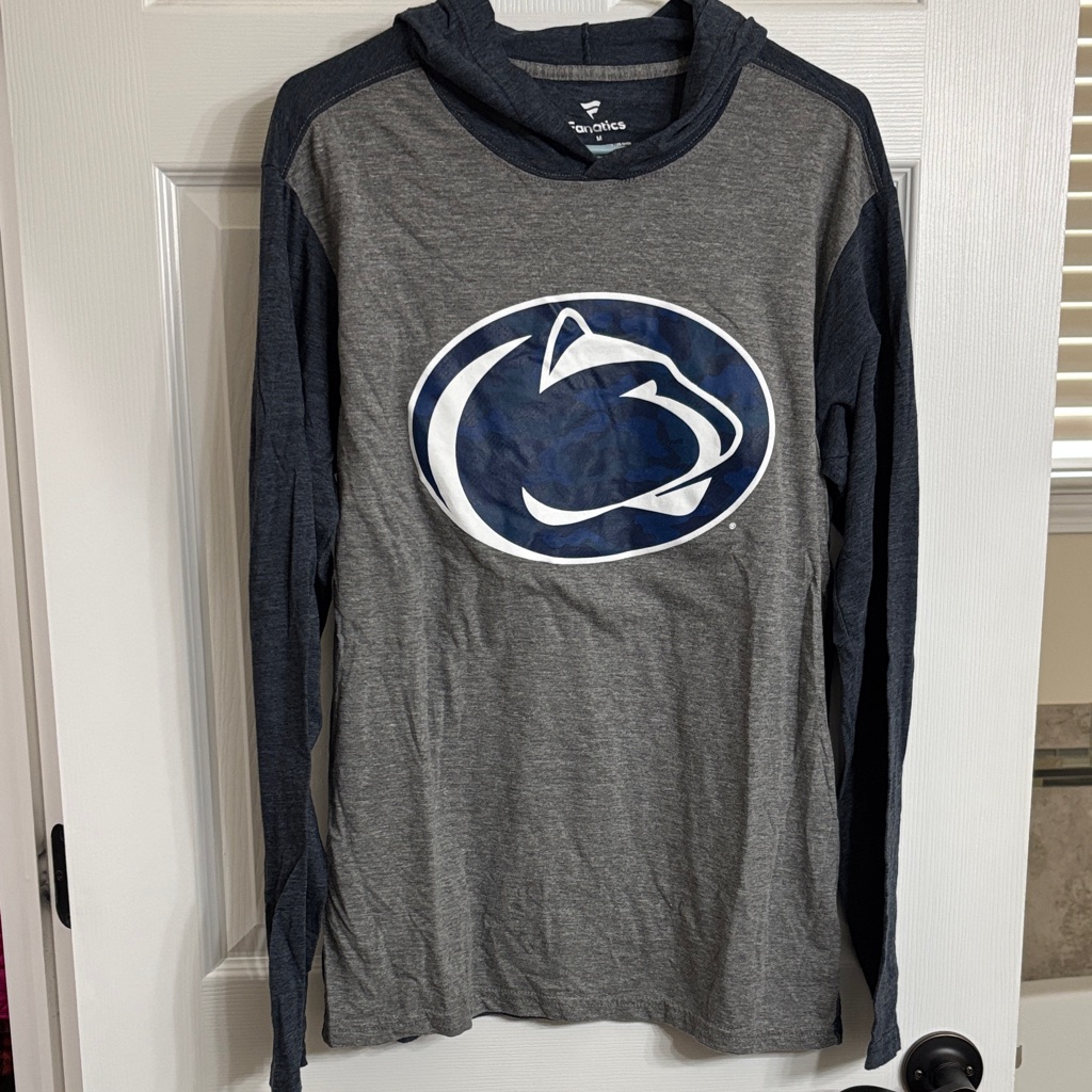 Fanatics Heather Gray And Navy Hoodie